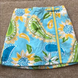 Girl Lilly Pulitzer Skort 5 paisley flowers